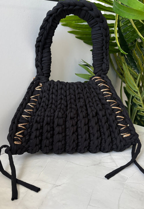 Black & Gold Detail Handbag